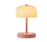 QJRGUY 9" Cordless Touch Table Lamp with Wireless Control, Battery-Powered, Multi-Color (Brass Gold)