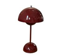 QJRGUY Blue Wireless Touch Mushroom Table Lamp, Dimmable and Rechargeable, Ideal for Bedrooms and Nightstands (Blue)