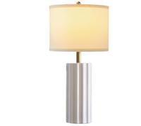 QJRGUY Ceramic Table Lamp - Elegant, White & Gold Edges