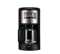 QJRGUY Coffee Center 12-Cup Coffeemaker and Single- Brewer, Black Stainless Steel