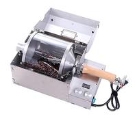 QJRGUY Coffee Roaster, Drum Bean Machine, Electric Rotation Adjustable Temperature and Speed, 100-400g High Capacity Quartz Glass Bin for Baking, Raw, Peanut