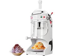 QJRGUY Commercial Ice Shaver, 350W Electric Snowflake Maker, 90 Kg/h Crusher, Multifunction Snow Cone Machine, for Milk Tea Shop, Coffee, White