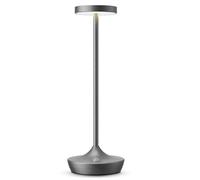 QJRGUY Cordless, Portable, Waterproof LED Desk Lamp, Rechargeable, 3-Color Stepless Dimming, Dining Bedroom, Camping Suitable for Living Room, Dormitory, Office,(Gray)
