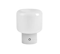 QJRGUY Cordless Touch Rechargeable Mushroom Table Lamp with Glass Shade, 3 Color Temperatures Dimmable, Bedroom Decoration Suitable for Living Room, Dormitory, Office,(White)
