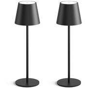 QJRGUY Cordless Waterproof Rechargeable LED Table Lamp, 2-Pack - Perfect for Living Room, Dormitory and Office (White)
