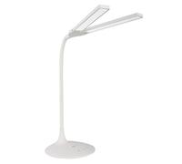 QJRGUY Dual-Color LED Desk with Auto-Off Timer, Adjustable Neck, Touch-Activated Controls Crafting and Learning Suitable for Living Room, Dormitory, Office,(Dual Shade White Lamp)