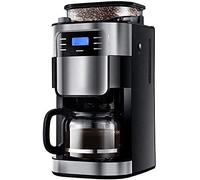 QJRGUY Filter Household Appliances Maker 15 Cup Timer Mode and Auto Off Function Grind Coffee Machine with Removable Basket Stainless Steel