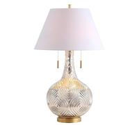 QJRGUY Handmade Gourd Table Lamp with -, Mercury/Gold for Living Room, Dorm, Office