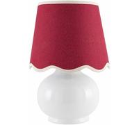 QJRGUY Luxury Ceramic Nightstand Lamp with Cotton Shade - & Bohemian Style