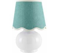 QJRGUY Luxury Ceramic Nightstand Lamp with Cotton Shade - & Bohemian Style