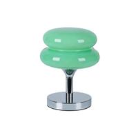 QJRGUY Mushroom Glass Table Lamp with A Double Globe and Metal Base, Minimalist Decors Like Bedrooms. Suitable for Living Room, Dormitory, Office (Pink)