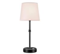 QJRGUY Rechargeable Portable LED Table Lamp, Battery Powered, 3 Levels of Brightness, Home Decoration, Patio, and Restaurant Suitable for Living Room, Dormitory, Office,(Black)