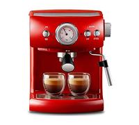 QJRGUY Semi-Automatic Steam Machines, Home Commercial Office Italian Solenoid Pump Milk Frother Coffee Machine 19bar Red The New