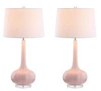 QJRGUY Teardrop Table Lamp 2-Pack, Nightstand Decor for Living Room, Dorm, Office (Aqua)