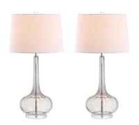 QJRGUY Teardrop Table Lamp 2-Pack, Nightstand Decor for Living Room, Dorm, Office (Aqua)