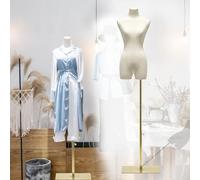 QJSZMEI Maniquí Busto de Señoras, Ajustable Altura Maniqui Costura Mujer con Base de Metal Rectángulo, Maniquí Torso Femenino para Exhibición de Escaparate (Tamaño : B)