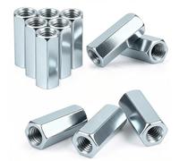 qjuwhua Tuerca larga M8 x 60 mm, 20 unidades, casquillos roscados, acero galvanizado, manguitos roscados hexagonales, manguitos espaciadores, tuerca de extensión para electrodomésticos de oficina