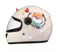QJWMatic Casco De Motocicleta Integral para Niños Cascos Protectores Ligeros con Visera Solar Niños Y Niñas De 3 A 12 Años Cuatro Estaciones D,48-55CM