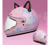QJWMatic Casco Integral De Motocicleta para Niños Cascos Protectores Ligeros con Visera para MTB BMX Ciclismo Scooter Niños Y Niñas De 4 A 15 Años B,46-53CM