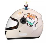QJWMatic Casco Integral De Motocicleta para Niños De Cuatro Estaciones con Visera Solar para Niños Y Niñas De 3 A 12 Años E,48-55CM