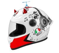QJWMatic Casco Integral para Moto, Scooter Eléctrico, ATV, Homologado ECE con Visera Solar para Niños Y Niñas De 3 A 10 Años. G,48-54cm