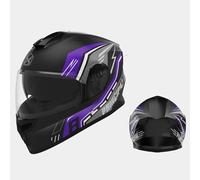 QJWMatic Casco Modular de Moto, Casco Integral abatible con Doble Visera, diseño de ventilación Aprobado ECE para Hombres y Mujeres Adultos A,54-61cm