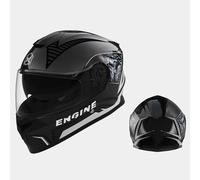 QJWMatic Casco Modular de Moto, Casco Integral abatible con Doble Visera, diseño de ventilación Aprobado ECE para Hombres y Mujeres Adultos B,54-61cm
