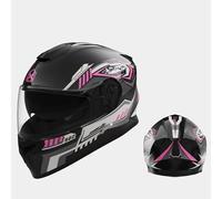 QJWMatic Casco Modular de Moto, Casco Integral abatible con Doble Visera, diseño de ventilación Aprobado ECE para Hombres y Mujeres Adultos H,54-61cm