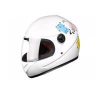 QJWMatic Cascos Integrales De Motocicleta para Niños Y Niñas, Casco Ligero Street Cruiser ATV con Visera para Niños De 2 A 10 Años F,48-52CM