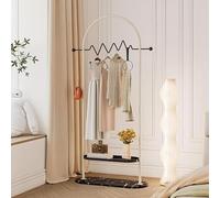 QJWMatic Perchero Moderno Independiente, Resistente Y Móvil, Organizador De Almacenamiento para Dormitorio con Rueda Universal Minimalista para Dormitorio O Entrada B