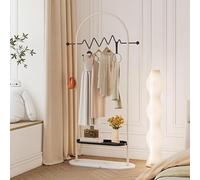 QJWMatic Perchero Moderno Independiente, Resistente Y Móvil, Organizador De Almacenamiento para Dormitorio con Rueda Universal Minimalista para Dormitorio O Entrada E