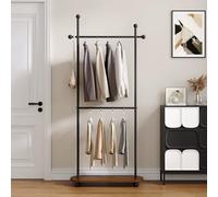 QJWMatic Perchero Móvil De Metal Independiente con Ruedas, Estante De Almacenamiento, Organizador Moderno para Entrada del Hogar Dormitorio, Esquina Estable Y Movible C,60CM