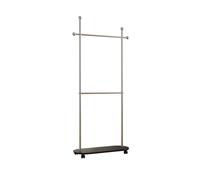 QJWMatic Perchero Móvil De Metal Independiente con Ruedas, Estante De Almacenamiento, Organizador Moderno para Entrada del Hogar Dormitorio, Esquina Estable Y Movible B,80CM