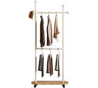 QJWMatic Perchero Móvil De Metal Independiente con Ruedas, Estante De Almacenamiento, Organizador Moderno para Entrada del Hogar Dormitorio, Esquina Estable Y Movible A,60CM