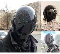 QJYZHAN Máscara Cyberpunk, Casco Techno Futurista Cool Cyber Mask, Cool Mask cosplay Accesorios Halloween Máscara de cara completa