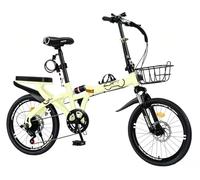 QKBMFK 22In Bicicleta Plegable,Bicicleta Plegable para Adultos,Bicicleta Plegable Ligera para Hombres Y Mujeres Bicicleta Plegable Ajustable En Altura De Acero Al Carbono Carga Máxima De 150Kg D,16in