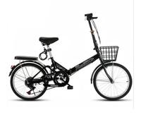 QKBMFK Bicicleta Plegable De Montaña, Bicicleta Plegable De 6 Velocidades, Freno V, Amortiguador De Choque De Acero De Alto Carbono, Bicicleta Portátil para Estudiantes Adultos B,20in
