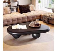 QKBMFK Mesa De Centro Moderna Y Única con Diseño De Dibujos Animados, Mesa De Centro Irregular Y Bonita, Fácil De Montar, con Forma De Nube, Mesa De Centro para Sala De Estar O Dormitorio Black,100cm