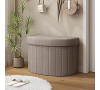 QKBMFK Puf Moderno para Guardar Ropa De Cama, Banco Zapatero Semicircular para La Entrada, Banco Tapizado para El Pie De La Cama, Sala De Estar O Habitación Pequeña Grey 1,71x39x38cm