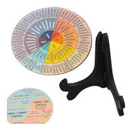 Qkbuza 18 x 18 x 5 cm, rueda de sentimientos de madera, rueda de emociones, salud mental, tabla de emociones, lienzo de emociones, sentimientos, aspecto elegante, decoración de rueda para habitación