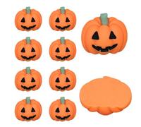 Qkbuza Abalorio de resina de Halloween, calabazas pequeñas, 10 figuras de resina en miniaturas de Halloween, dije de funda de teléfono, decoraciones de Halloween