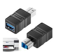 Qkbuza Adaptador USB para Impresora - Adaptador USB A B 3.0 para Impresoras,Conector Plug and Play, Conversor De Datos De Alta Velocidad para Escáneres, Docking Stations, Hubs Y Computadoras