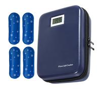 Qkbuza Aislante - Bolsa Refrigeradora para Pastillas 9-12 Horas - Caja con Pantalla de Temperatura para Almacenamiento Frío en Viajes de Negocios, Uso Diario, Coche, Hogar, Exterior, Vuelo,