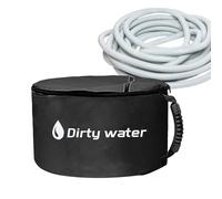 Qkbuza Almacenamiento de Manguera de alcantarillado para, Impermeable, contenedor portátil con Doble Soporte de Cremallera para Herramientas, Remolque, Cables eléctricos sépticos, residuos