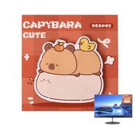 Qkbuza Bonitas notas adhesivas | Bloc de notas adhesivas de dibujos animados Capybara | 30 hojas de blocs de notas para aula, notas adhesivas para libro, monitor, pared, ventana