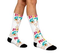 Qkbuza Calcetines Infantiles 67 | Medias de Invierno Unisex | Calcetines Originales Seis Siete de Estilo Crew | Regalo Navidad Niños Niñas Interior Dormir Frío Exterior