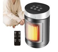 Qkbuza Calefactor De Espacio - Ventilador Portátil De Escritorio Con 6 Modos Ajustables | Mini Calefacción Eléctrica Con Protección Por Sobrecalentamiento Y Vuelco Para Dormitorio Hogar Oficina