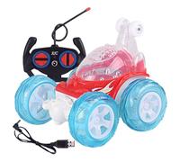 Qkbuza Coche RC - Vehículo con luz y música, coches RC para niños | Para cumpleaños y Navidad como regalo para juegos al aire libre, carreras de interiores y espectáculos de acrobacias