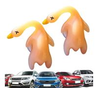 Qkbuza Colgante de pato asado que cambia de color, colgante de coche de pato asado, paquete de 2 unidades, decorativo para aromaterapia, más fresco al aire libre para y mochila