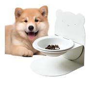 Qkbuza Cuenco para Gatos | Plato de Comida para Gatos Slow Down Eating | Plato de cerámica de Animales, Soporte de Comida Ajustable en Altura para Interiores y Exteriores, Cachorros, Dieta